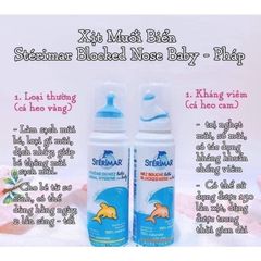 Xịt Mũi Cá Heo Sterimar Pháp - Xịt Muối Biển An Toàn Cho Bé, Hỗ Trợ Hô Hấp, Giải Nghẹt Mũi