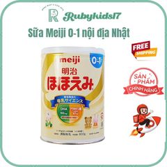 Sữa bột Meiji số 0 cho trẻ từ 0-1 tuổi, hàng nội địa Nhật Bản 800g - Dinh dưỡng tự nhiên giúp bé phát triển khỏe mạnh
