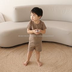 Bộ Cộc Tay Cotton Kẻ Minky Mom Mềm Mát Cho Bé - Thời Trang Đáng Yêu Chất Liệu Cao Cấp, Size 73-100