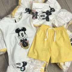 [VNXK] Set Bộ Cotton Cho Bé - Set bộ Minnie sát nách Hm Cho Bé Gái