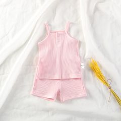 [Thanh lý] Bộ Ba Lỗ Thun Gân Cúc Ngực Cho Bé Gái