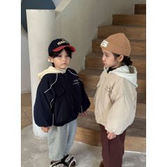 Áo Khoác Cotton Trần Bông Dày Có Mũ Cho Bé Gái & Bé Trai - Phong Cách Rộng Mùa Đông, Size 80-150, Siêu Ấm 2024