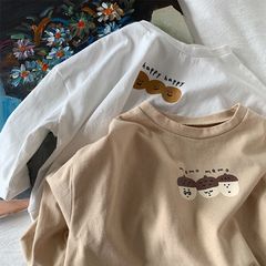 Áo Thun Dài Tay Hạt Dẻ và Smile Thu Đông CHO BÉ Chất Cotton thấm hút thoải mái