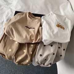 Áo Thun Dài Tay Hạt Dẻ và Smile Thu Đông CHO BÉ Chất Cotton thấm hút thoải mái