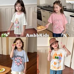 Áo Thun Hoạt Hình Bobo Dễ Thương Cho Bé Gái - Chất Liệu Cotton Mềm Mịn, Phong Cách Hàn Quốc, Hàng AmbbKids 2-8 Tuổi