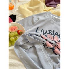 Áo Thun Hoạt Hình Bobo Dễ Thương Cho Bé Gái - Chất Liệu Cotton Mềm Mịn, Phong Cách Hàn Quốc, Hàng AmbbKids 2-8 Tuổi