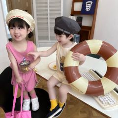 Bộ Ba Lỗ Hình Bánh Mì, Khoai Tây Chiên, Capuchino Dễ Thương Cho Bé - Thời Trang Hàn Quốc Chất Cotton Thoáng Mát