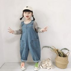 Quần Yếm Jeans, Yếm Bò Dài Cho Bé Trai, Bé Gái Hàng Quảng Châu Cao Cấp Phong Cách Hàn Quốc Năng Động