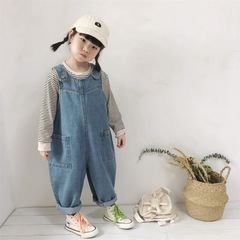 Quần Yếm Jeans, Yếm Bò Dài Cho Bé Trai, Bé Gái Hàng Quảng Châu Cao Cấp Phong Cách Hàn Quốc Năng Động