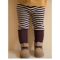Quần Legging Len Sọc Thu Đông Dày Dặn Cho Bé Phong Cách Hàn Quốc 2023