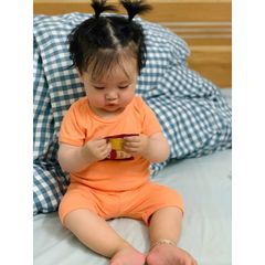 Bộ Cộc Tay Quần Lửng Cạp Cao Vải Quảng Châu Cao Cấp Oh Baby