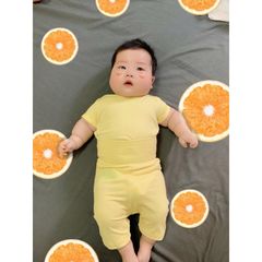 Bộ Cộc Tay Quần Lửng Cạp Cao Vải Quảng Châu Cao Cấp Oh Baby