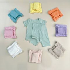 Bộ Cộc Tay Quần Lửng Cạp Cao Vải Quảng Châu Cao Cấp Oh Baby