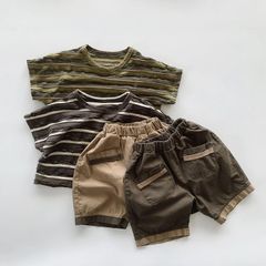 Quần Short Kaki Hàn Quốc Cho Bé Trai - Phong Cách Năng Động, Chất Cotton Mềm Mịn, Thoáng Mát, Đi Chơi Mùa Hè