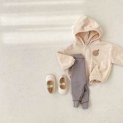Áo Khoác Nỉ Có Mũ, Áo Khoác Cho Bé Trai Bé Gái Thu Đông Phong Cách Hàn Quốc