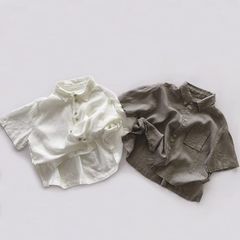 Áo Sơ Mi Cotton Mỏng Mát Mùa Hè 2023 Cho Bé Trai & Bé Gái - Phong Cách Hàn Quốc Cá Tính Thời Trang Trẻ Em