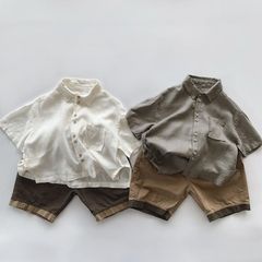 Áo Sơ Mi Cotton Mỏng Mát Mùa Hè 2023 Cho Bé Trai & Bé Gái - Phong Cách Hàn Quốc Cá Tính Thời Trang Trẻ Em