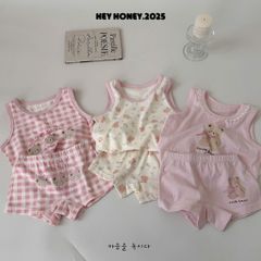 Bộ Đồ Lót Dễ Thương Cho Bé Gái - Cotton Mềm Mại, An Toàn - Thiết Kế Xinh Xắn Dành Cho Mùa Hè - Quần và Áo Ba Lỗ Tiện Lợi