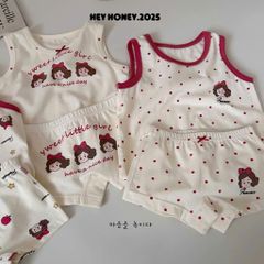 Bộ Đồ Lót Dễ Thương Cho Bé Gái - Cotton Mềm Mại, An Toàn - Thiết Kế Xinh Xắn Dành Cho Mùa Hè - Quần và Áo Ba Lỗ Tiện Lợi