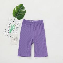 Quần Legging Thun Tăm Dáng Lỡ Cho Bé Gái - Đồ Thể Thao Mùa Hè 2023 Co Dãn Mềm Mại Thoáng Mát, Chất Liệu Cotton An Toàn