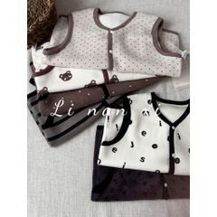 [Linanxi24]-Áo Gile Nhung 2 Mặt Có Thể Đảo Ngược, Gile Đa Năng Giữ Ấm Ngực Bụng Cho Bé Trai, Bé Gái Phong Cách Hàn Quốc