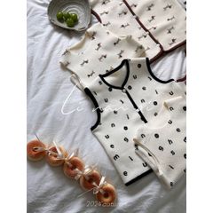 [Linanxi24]-Áo Gile Nhung 2 Mặt Có Thể Đảo Ngược, Gile Đa Năng Giữ Ấm Ngực Bụng Cho Bé Trai, Bé Gái Phong Cách Hàn Quốc