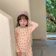 Bộ Quần Áo Dài Tay Hoạt Hình Cotton Mùa Thu Cho Bé Trai Gái - Thoáng Khí, Dễ Chịu, Phong Cách Hàn Quốc 200g