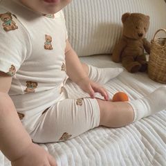Bộ Cộc Gấu Teddy Hàn Quốc 2022 - Quần Legging Mềm Mịn Cho Bé Trai, Bé Gái - Thời Trang Đáng Yêu, Siêu Chất
