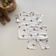 Bộ Cộc Gấu Teddy Hàn Quốc 2022 - Quần Legging Mềm Mịn Cho Bé Trai, Bé Gái - Thời Trang Đáng Yêu, Siêu Chất