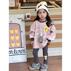 Quần Legging Giữ Nhiệt In Hình Mèo, Cún, Thỏ Cho Bé Gái - Co Dãn Mềm Mại, Dễ Thương, Thời Trang Mùa Thu Đông 2024
