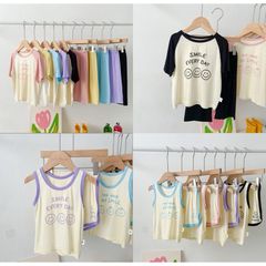 Bộ Đồ Bộ Cộc Tay Quần Lửng Thun Lạnh Cho Bé - Họa Tiết Ngộ Nghĩnh, Dáng Suông Thoải Mái, Chống Muỗi, Chất Cotton Mềm Mại
