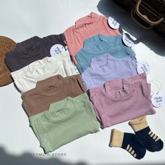 Áo Thun Tăm Cổ 3 Phân Minky Mom Cho Bé Trai Bé Gái - Chất Liệu Cotton Mềm Mại, Thoáng Mát, Nhập Khẩu Quảng Châu