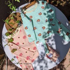Bộ Đồ Dài Tay Hoạ Tiết Đáng Yêu Cho Bé Trai/Gái - Vải Cotton Co Dãn Thoáng Khí, An Toàn, Thoải Mái
