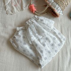Quần Dài Chống Muỗi Phối Ren Giả Váy Dễ Thương Cho Bé Gái - Dáng Suông Cotton Mùa Hè, Thoáng Mát và Êm Ái