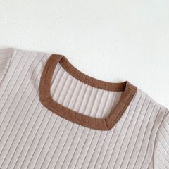 Bộ Đồ Cộc Tay Quần Chip Thun Gân Mẫu Mới 2023 Phong Cách Hàn Quốc Dễ Thương Thoáng Mát Cho Bé Trai Bé Gái