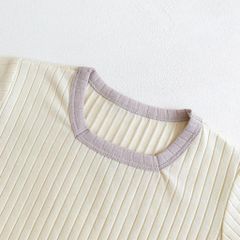 Bộ Đồ Cộc Tay Quần Chip Thun Gân Mẫu Mới 2023 Phong Cách Hàn Quốc Dễ Thương Thoáng Mát Cho Bé Trai Bé Gái
