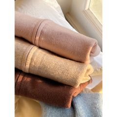Áo Khoác Len Cardigan Kéo Khoá Dáng Ôm Co Dãn Mềm Mại Basic Thời Trang Cho Bé Gái - Ambbkids Thu Đông Hàn Quốc 2024