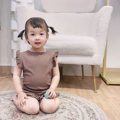 [PEEKABOO] Bộ Cộc Thun Tăm Nhún Bèo Bé Gái Siêu Dễ Thương Phong Cách Hàn Quốc Hè 2023