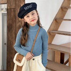 Áo Len Cổ Cao Ambbkids Cho Bé Trai & Bé Gái - Phong Cách Thu Đông Hàn Quốc, Chất Liệu Dày Dặn, Size 90-150