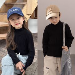 Áo Len Cổ Cao Ambbkids Cho Bé Trai & Bé Gái - Phong Cách Thu Đông Hàn Quốc, Chất Liệu Dày Dặn, Size 90-150
