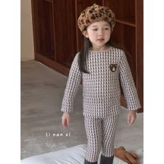 Bộ Đồ Ngủ Dài Tay Lót Nhung Ấm Cho Bé Gái - Thời Trang Phong Cách Hàn Quốc, Hoạ Tiết Đẹp, Size Từ 90-140