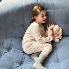Bộ Đồ Ngủ Dài Tay Thu Đông AMBB KIDS Cho Bé Trai Gái - Chất Liệu Thoáng Mát Xuất Khẩu Hàn Quốc, Mẫu Mới 2024