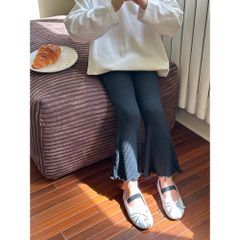 Quần Dài Len Tăm Ống Loe Sành Điệu Cho Bé Gái - Quần Legging Mềm Mại Thời Trang Thu Đông 2024 Ambbkids