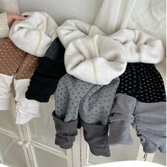 Quần Legging Nối Tất Dày Dặn Lót Lông Cừu Cho Bé Gái 1-8 Tuổi, Co Dãn Mềm Mại Mùa Thu Đông Phong Cách Hàn Quốc