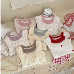 Bộ Đồ Ngủ Dài Tay Hoạt Hình Xinh Bằng Cotton Cho Bé Gái - Mẫu Mới 2025, Chất Liệu Cao Cấp, Phong Cách Hàn Quốc
