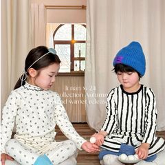 Bộ Đồ Ngủ Dài Tay Cổ Nhún 2 Tầng Cho Bé Gái - Thời Trang Thu Đông Cao Cấp 2024, Mẫu Hàn Quốc Dễ Thương