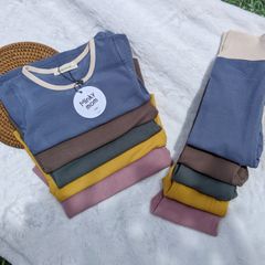 Bộ Đồ Dài Tay Len Tăm MinkyMom Cho Bé - Bộ Thời Trang Mềm Mịn Cạp Cao Thu Đông, Giữ Ấm Tuyệt Đối