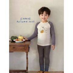 Bộ Đồ Ngủ Dài Tay Trẻ Em LINANXI - Cotton Mềm Mại, Họa Tiết Dễ Thương Cho Bé Trai & Bé Gái, Mùa Thu Đông 2025
