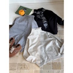 Áo Khoác Len Cardigan Có Ve Áo Cho Bé Trai - Phong Cách Thu Đông Hàn Quốc, Mềm Mại Co Dãn, Size 90-150