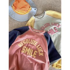 [Ambbkids] Áo Thun Cotton Dáng Lỡ Tay Phối Màu, In Chữ Thời Trang Cho Bé Trai Bé Gái Mới Nhất Hè 2025
